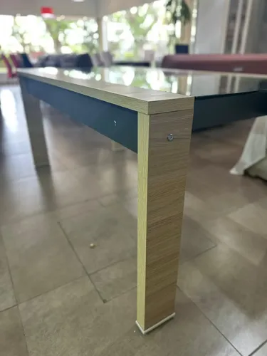 Mesa Cocina 180 X 90. Awen- Patas Melamina Tapa De Vidrio