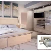 2 Mesas De Luz Flotante- Notte- 1 Cajon- 52 X 35 X 20