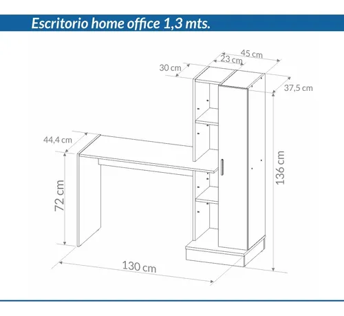 D_678336-MLA85987887317_062025-O.webp Escritorio Organizador Con Biblioteca 130 X 136 X 45 Oes 110