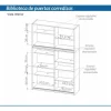 D_679101-MLU78743203247_082024-O.webp Biblioteca Armario Doble Organizador Ptas Corrediz Estantes Color Negro - Haya