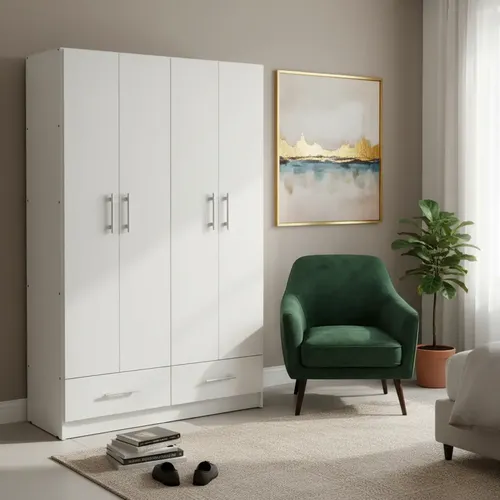 Placard Ropero 4 Puertas, 2 Cajones 1.14- 1.80- 0.47 Dpb 114