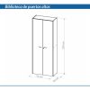 Biblioteca Organizador Oficina 2 Ptas. Estant 76 Cm. Cod 930
