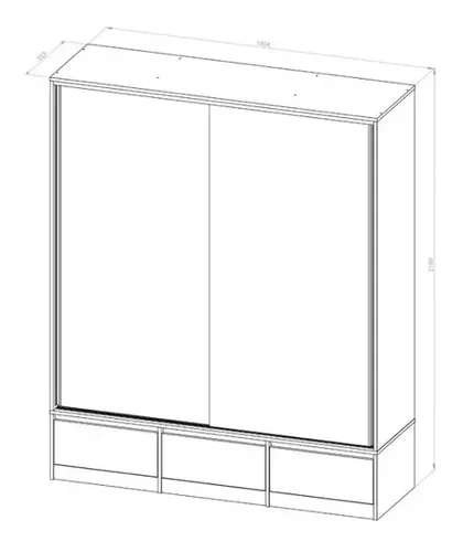 Ropero Placard Organizador- 2 Ptas Corred. 3 Caj. Pc-180