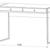 Escritorio Organizador Con 2 Cajones- 124 X 82 X 60- Eci 120