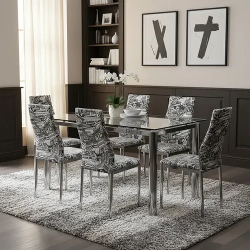 D_683174-MLA92910439722_092025-O.webp Juego Cocina Comedor Mesa 1.40 + 6 Sillas Cromada Capri Co2