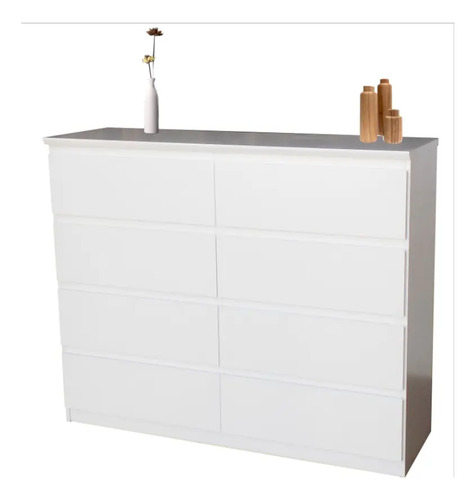 Comoda Chifonier Prisma 8 Cajones. Mdf Laqueado- 125 X 80x40