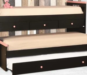 Bicama Puente Con Cajonera Sobre Cama- Mdf Laqueado- Lamby
