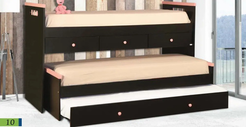Bicama Puente Con Cajonera Sobre Cama- Mdf Laqueado- Lamby