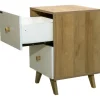Mesa De Luz 2 Cajones Con Patas 60 X 40 X 38- Cod. 732021