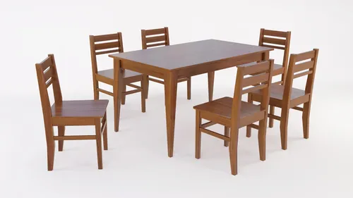 D_685665-MLA79083060240_092024-O.webp Mesa Comedor Escandinava 1.50 X 90 + 6 Sillas Atlantic- Pino