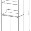 D_686252-MLA98865194283_112025-O.jpg Mueble Auxiliar Cocina 90 Cm Portamicroondas Organizador Alacena Guardado Estantes Puertas Roble Kendal Blanco Moderno Multiuso Despensero Comedor Hogar Auc900 Dielfe Blanco Y Roble