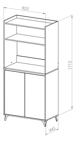D_686252-MLA98865194283_112025-O.jpg Mueble Auxiliar Cocina 90 Cm Portamicroondas Organizador Alacena Guardado Estantes Puertas Roble Kendal Blanco Moderno Multiuso Despensero Comedor Hogar Auc900 Dielfe Blanco Y Roble