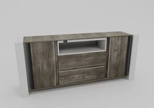 Bahiut Vajillero Dynamic 180 X 85 Con Usb, Cajones Y Puertas