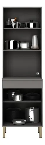 Estantería Line Con 2 Puertas, 193 X 60 Cm Cinza