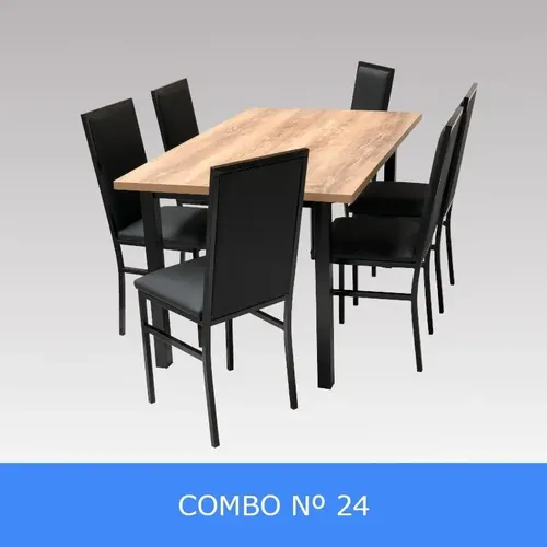 D_688881-MLA46348611803_062021-O.webp Juego De Comedor Mesa Melamina 140 + 6 Sillas Imperio C 24