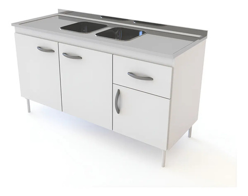 D_690065-MLA95836455699_102025-O.jpg Bajo Mesada De 3 Puertas Y 1 Cajon Delos Dl 604 Blanco