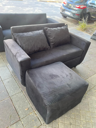 Sillón Living Recto 2 Cuerpos- Premium + Cubo