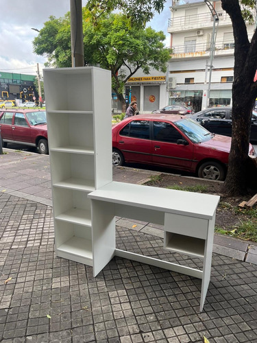 Escritorio Mesa Para Pc 100 X 45 Con Columna- 5 Estantes