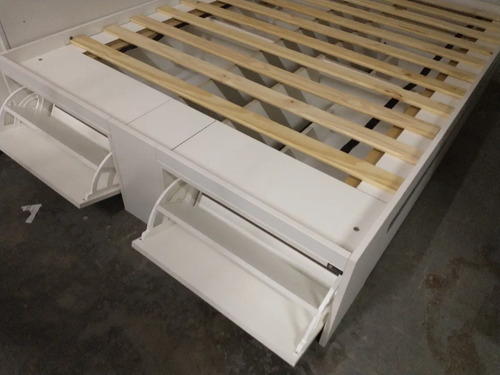 Base Box P- Sommier 140 O 160 X 200- 4 Cajones- 2 Zapateros