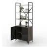 D_692158-MLA104225482248_012026-O.webp Biblioteca Estanteria Melamina Diseño Industrial Moderno Linea Soho Organizador Oficina Living Exhibidor Con Puertas Canyon Negro 172 Cm Ess070 Dielfe