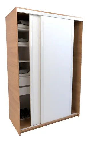 D_692941-MLA94027084205_102025-O.webp Placard Moderno Melamina Ropero Puertas Corredizas +premiun! Color Olmo Con Everest