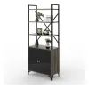 D_693852-MLA104770084639_012026-O.webp Biblioteca Estanteria Melamina Diseño Industrial Moderno Linea Soho Organizador Oficina Living Exhibidor Con Puertas Canyon Negro 172 Cm Ess070 Dielfe