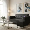Sillón Living Recto 2 Cuerpos + Cubo- Aixa- Chenille