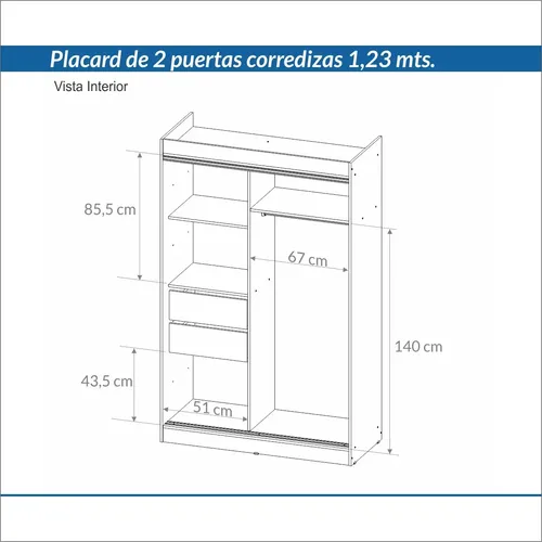 D_695211-MLA85727842420_062025-O.webp Placard Ropero 2 Puertas Corredizas 1.23- 1.93- 0.52 Dpc 123