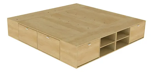 D_695328-MLA95798161114_102025-O.webp Base Box Para Sommier 2.00 X 2.00, Cajones, Zapatero, Baul