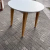 Mesa Cocina Comedor Redonda Norway 0.90 Mts. Pino Lustrado