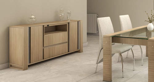 Bahiut Vajillero Dynamic 180 X 85 Con Usb, Cajones Y Puertas