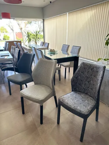 Juego De 6 Sillas Cocina Comedor Luxor Tapizadas