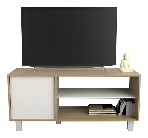 D_700081-MLA94005771359_102025-O.jpg Rack Tv Nordico Minimalista Con Puerta Tv 55 1,30mt 4102 Color Olmo Everest