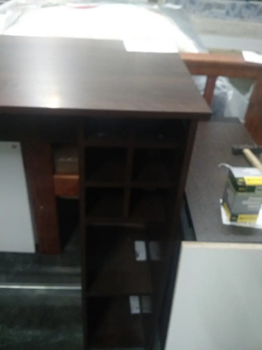 Barra Cocina Desayunador. Melamina. 120 X 102 X 50 Cod. 360