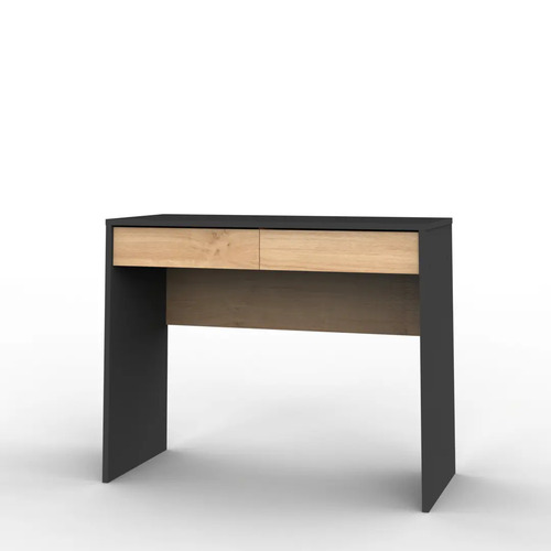 D_701003-MLA99849393371_112025-O.jpg Escritorio Para Oficina Madera Melamina Moderno Nordico 100cm Niños Adultos Home Office Computadora Notebook Con Cajones Gris Roble Kendal Compacto Ecn100 Dielfe