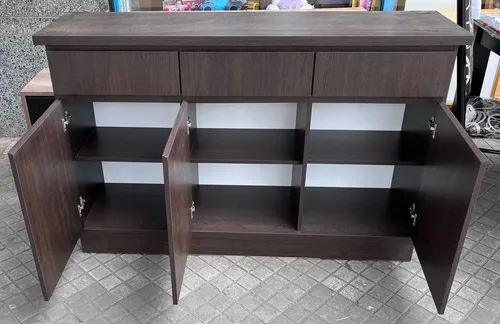 Bahiut Rack Vajillero 3 Caj. 4 Puertas- Mdf- 140 X 90 X 39
