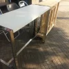Mesa Barra Desayunador. Tapa Melamina Base Cromada 120 X 45.