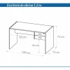 D_702888-MLA100064056541_122025-O.webp Escritorio Piro 911 Melamina De 1300mm X 750mm X 724mm Negro Haya