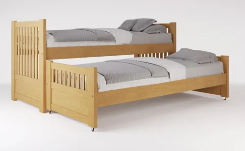 Cama Nido Doble Sin Carro Cama- Pino Lustrado- Cod. 109