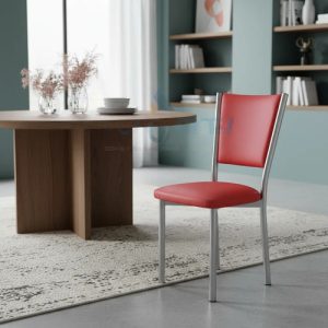 Jgo 6 Sillas Caño Reforzado Lisboa Rt. C- Respaldo Tapizado.