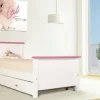 Cama 1 Plaza Ludmila- Mdf Laqueado- Con Cajonera Bajo Cama