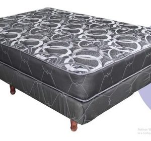 Conjunto Sommier Resortes Genova- 140 X 190 X 24- Con Base