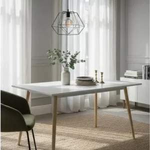 Mesa Cocina Comedor Kaunas. Tapa Melamina Base Made 120 X 82