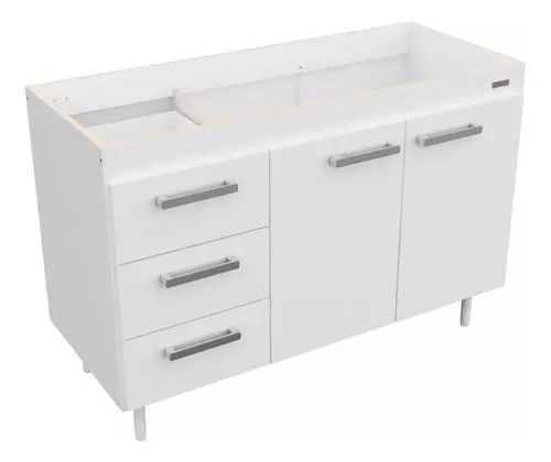 Bajo Mesada 2 Puertas, 3 Cajones 120 X 50 X 82 Cod 10132