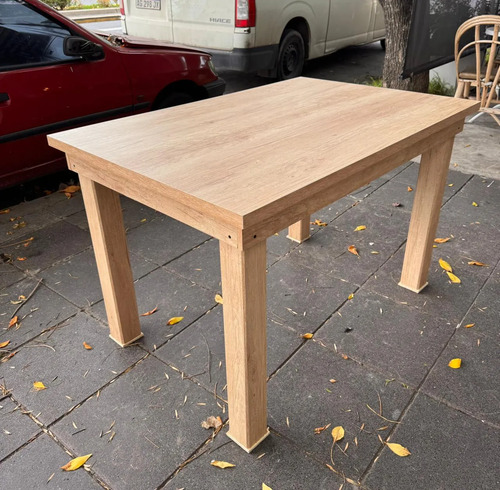 Mesa Cocina Comedor Fija 120 X 80- Tapa Y Patas De Melamina