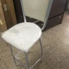Taburete Banqueta Alta. Asiento Y Respaldo Tapizado