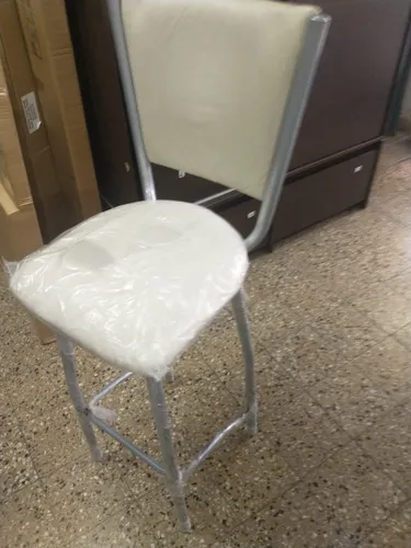 Taburete Banqueta Alta. Asiento Y Respaldo Tapizado