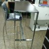 Mesa Barra Desayunador. Tapa Melamina Base Cromada 120 X 45.