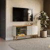 D_710510-MLU71269027487_082023-O.jpg Estante Para Tv Rubi Linea Brasil De 50 Pulgadas, Color Natural/blanco Roto