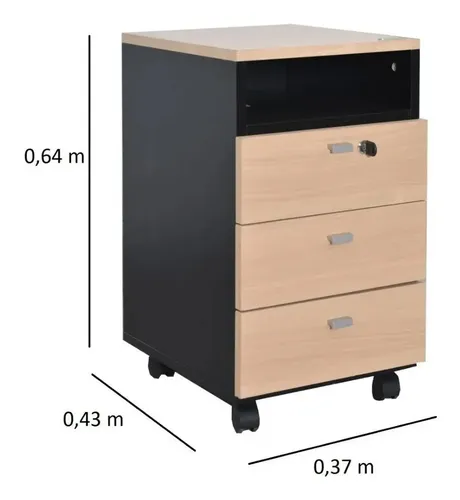 Cajonera Archivo Fichero Rodante 3 Cajones Cod. 525